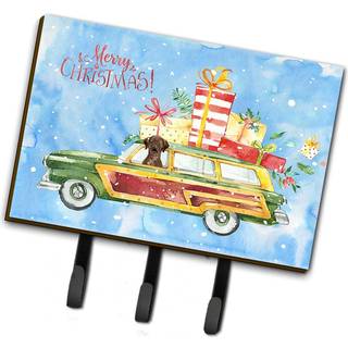 """" Caroline's Treasures Merry Christmas Chocolate Labrador Retriever Leash eller Key Holder Hooks Multicolor """"