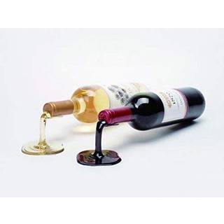 Beyond123 Spilled Wine Bottle Holder - Fun and Unik m?de at vise din yndlingsvin p? - r?d og hvid (s?t af 2)