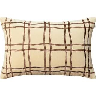 Chhatwal & Jonsson Tattersall Pudebetræk 40x60 Cm Havblåt / farvet - Pyntepuder & Betræk Velour Cognac - CC530241-16V
