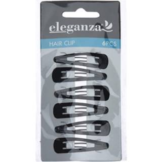 Eleganza Sorte Hårspænder 4.7cm (U)