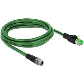 Delock Netværkskabel M12 4-bens D-kodet til RJ45-stik PVC 2m