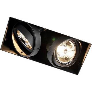 Nedfældet spotlight sort GU10 AR70 trimless 2-lys - Oneon