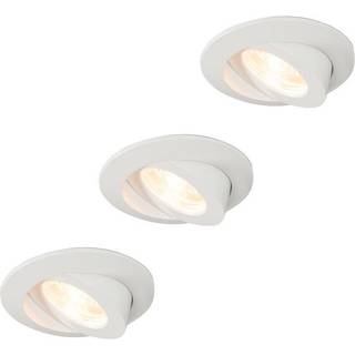 Sæt med 3 indbyggede spots hvide inkl. LED IP44 - Relax LED