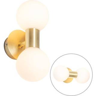 Moderne væglampe guld IP44 2-lys - Cederic