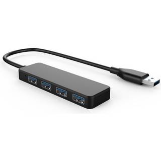 NÖRDIC USB 3.1 Hub 5Gbps 4PORT 35cm kabel sort