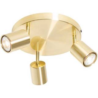 Moderne loftslampe messing justerbar rund 3-lys - Java