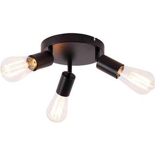 Moderne loftslampe sort 3-lys rund - Facil