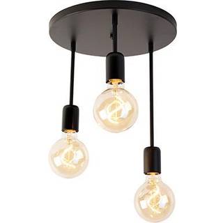 Moderne loftslampe sort 3 lys - Facil