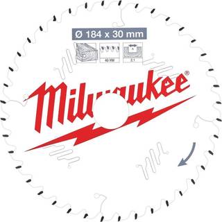 Milwaukee Rundsavklinge, træ 184x30x2,1x40 mm