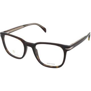 DAVID BECKHAM Mand DB 1107 086 Optiske stel Plast Havana Firkantet