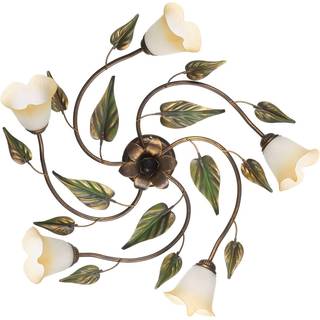 Loftlampe Miranda med 5 lyskilder, bronze