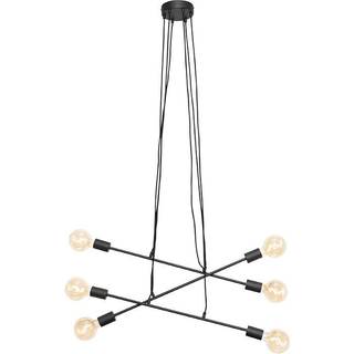 Moderne pendellampe sort 80 cm 6-lys - Sydney
