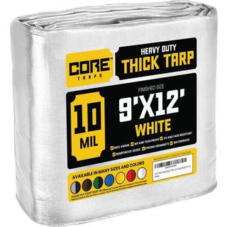 Kerne tarps Heavy Duty 10 Mil Tarp Cover Vandtæt UV -resistent Rip and Tear Proof Poly Tarpaulin med forstærkede kanter til tagcamping Patio Pool