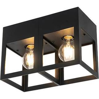 Moderne loftslampe sort 2-lys - Cela