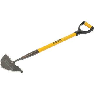 ROU68311 Skarpkantet græskantjern 210 x 1000 mm / 8¼ x 39½, Sort-Gul