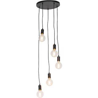 Moderne pendellampe sort 35 cm 5-lys - Facil