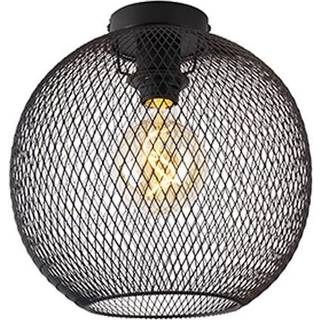 Moderne loftslampe sort 30 cm - Mesh Ball