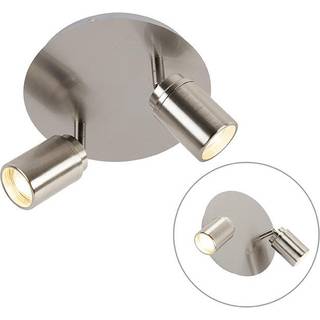Moderne badeværelsesspotlight stål 2-lys IP44 - Ducha