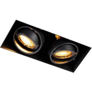 Nedfældet spotlight sort vipbar og drejelig Trimless 2-spots - Oneon Honey