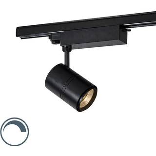 Moderne sort skinnespot til 3-faset skinne inkl. LED - 3-faset Ruler