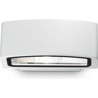Ideal Lux udendørs væglampe Andromeda, hvid, bredde 22 cm, aluminium