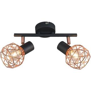 Moderne spotlight sort med kobber 2-lys - Mesh