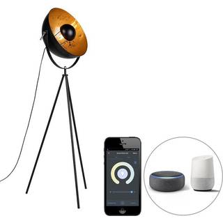 Smart gulvlampe stativ sort inkl. Wifi A60 - Magna 40 Eglip