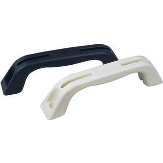 Håndtag båd, firkantet profil med vinkelret ende, til skrue, plast, 112 mm, sort