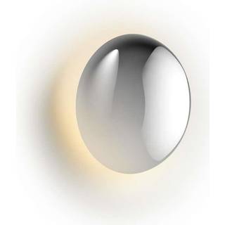 MARSET Babila LED-væglampe, Ø28 cm rustfritt stål