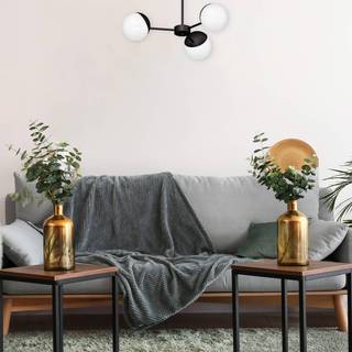 Loftlampe Sfera 3 lyskilder afstand glas/sort