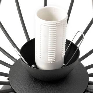 Loftlampe Kronos, bur sort, en opalkugle