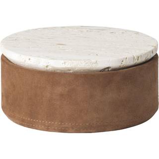 Kristina Dam Studio Suede Opbevaringskasse Stor Beige/Karamel