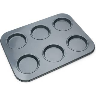 Fox Run Non-Stick Baking Pan 6 Cup Large Muffin Top Metallic