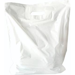 Bærepose plast 45my 40x45cm hvid 500stk