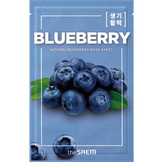 The Saem Natural Mask Sheet Blueberry Revitaliserende sheetmaske til ansigtet 21 ml - 21 ml