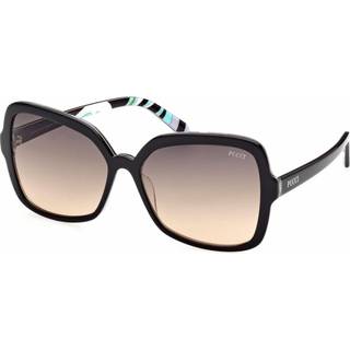 Emilio Pucci Kvinde EP0192 01B Solbriller Acetat Sort Grå Sommerfugl Normal Skygge