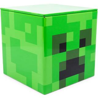 Minecraft Creeper 4-tommer Tin Storage Box Cube Arrang?r med l?g | Basket Container Cubby Cube Closet Organizer Home Decor Playroom tilbeh?r | Vi