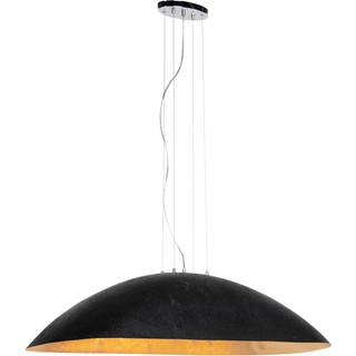 Industriel pendellampe sort med guld 115 cm - Magna