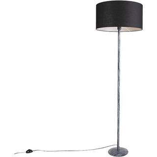 Gulvlampe grå med sort skærm 50 cm - Simplo