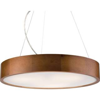 Pendellampe Kerio, Ø 47 cm, rustik fyrretræ