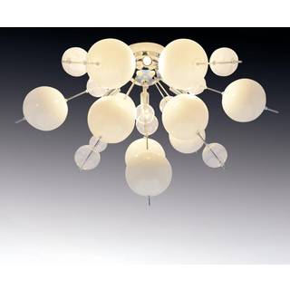 Loftlampe Explosion i hvid/krom