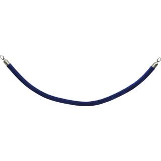 Securit blåt velour bånd til sølv afspærringsstolpe 150cm