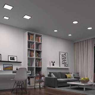 Paulmann Areo ZigBee CCT kantet sort 23x23cm