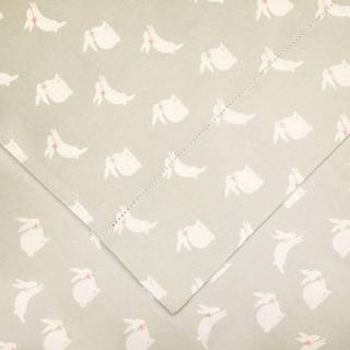 PoinTeaaven 180 GSM Velvet Feel Luxury 100% Cotton Printed Flannel Sheet Set King Bunnies - Warm & Cosy - Pre -shrunk -deep lommer - Elastisk alt