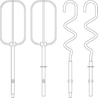 Stelton - FOODIE piskeris + dejkroge til håndmixer - steel
