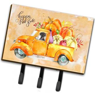 """" Caroline's Treasures Fall Harvest Black Labrador Retriever Leash eller Key Holder Hooks Multicolor """"