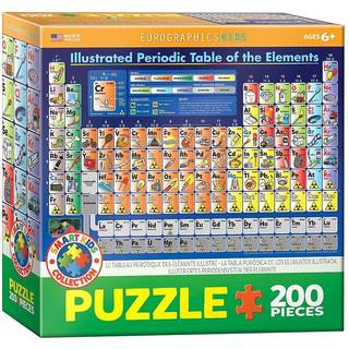 Eurografik Periodisk tabel Illustreret Jigsaw Puzzle (200-stykke)