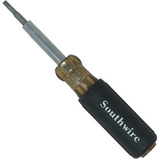 Southwire 65028840 SD6N1P 6-i-1 skruetr?kker inkluderer 5/16 n?ddrivere 1 og #0 Phillips 1/4 '' og 3/16 '' Slidsede tip