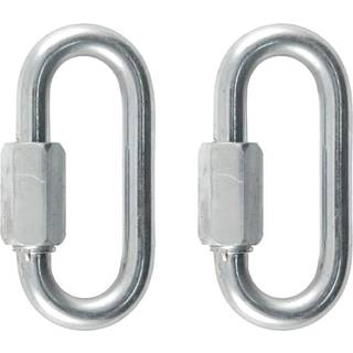 Curt 82903 Gängad snabblänk Trailer Säkerhetskedjekrok CARABINER CLIPS 5/16-tums diameter 1 760 kg 2-Pack Clear Zink
