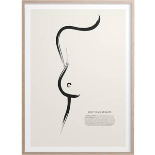 Kunskapstavlan® Love your breasts plakat 50x70 cm